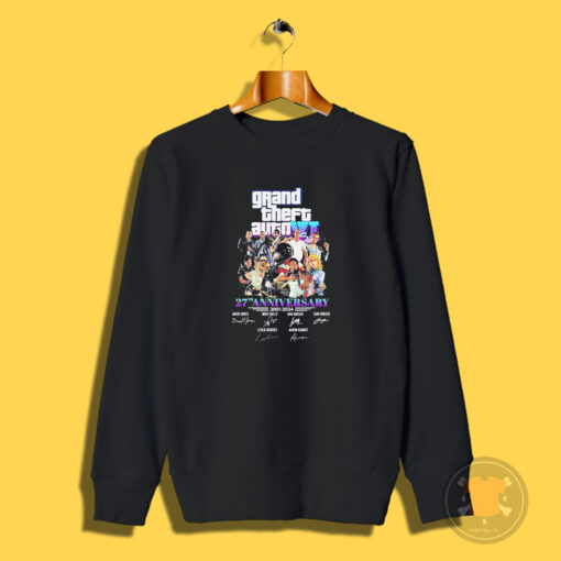 Grand Theft Auto VI 27th Anniversary 2001 2024 Thank You For The Memories Sweatshirt