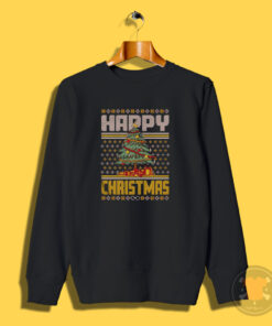 Happy Christmas Tree Light Ugly Christmas Sweatshirt