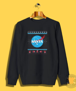 Happy Merry Christmas Santa Nasa Logo Parody Sweatshirt