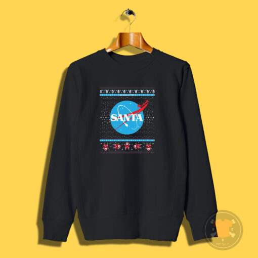 Happy Merry Christmas Santa Nasa Logo Parody Sweatshirt