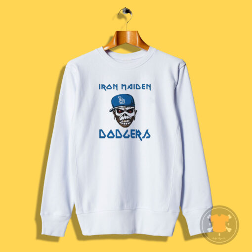 MLB Los Angeles Dodgers Iron Maiden Rock Band Music Baseball Sweatshirt