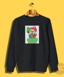 Mario And Luigi Kissing Funny Sweatshirt