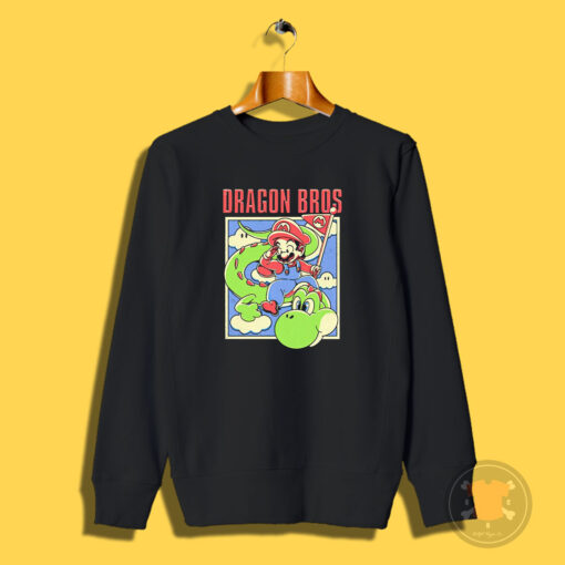 Mario And Yoshi X Dragon Ball Dragon Bros Comic Sweatshirt