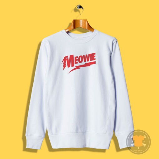 Meowie David Bowie Parody Sweatshirt