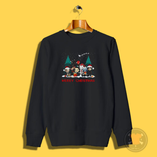 Merry Christmas Horror Movie Characters Sweatshirt