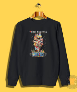 Merry Christmas One Piece Chibi Tree Sweatshirt