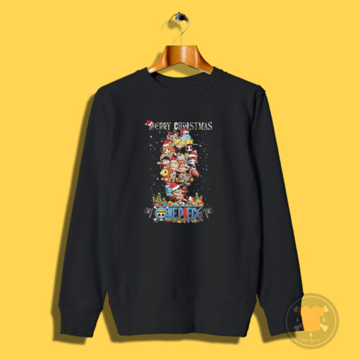 Merry Christmas One Piece Chibi Tree Sweatshirt