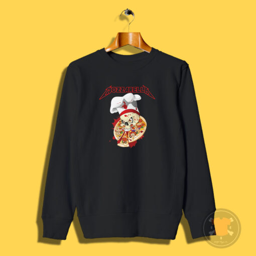 Metallica Inspired Mozzarella Pizza Sweatshirt