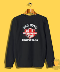 Motley Crue 1987 Bad Boys Harley Inspired Logo Sweatshirt