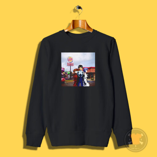 Neon Genesis Evangelion Burger King Rei Asuka Shinji Funny Sweatshirt