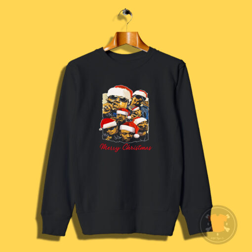 Notorious Big Snoop Dogg Ice Cube Eminem Tupac Santa Merry Christmas Sweatshirt