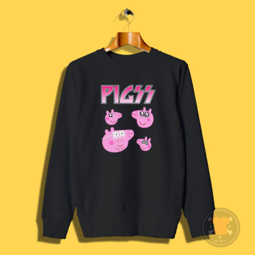 Pigs Peppa Pig x Kiss Band Parody Sweatshirt