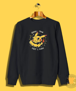 Pokemon Pikachu Skull Choose Train Fight Evolve Sweatshirt