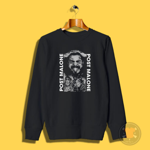 Post Malone Post Malone Tattoos Smoking Signature 2024 Sweatshirt