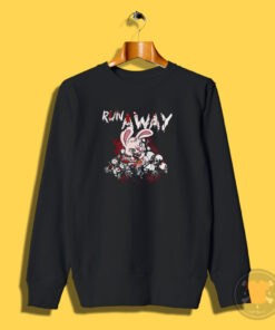 Run Away Bloody Killer Bunny Blood Rabbit Skulls Sweatshirt