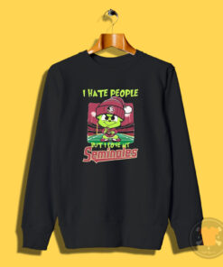 Santa Grinch Chibi I Hate People But I Love My Florida State Sweatshirt