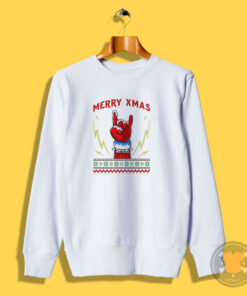 Santa Metal Fist Merry XMas Christmas Sweatshirt