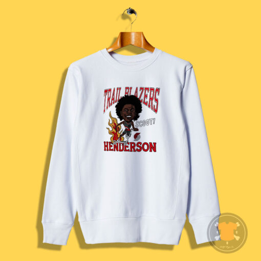 Scoot Henderson Portland Trail Blazers Homage Caricature Sweatshirt