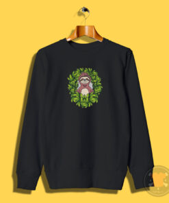 Stoner Sloth Smoking In Weed Garden Sweatshirt