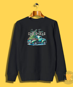 Truck And Tree Small Town Christmas Vintage Sweatshirt