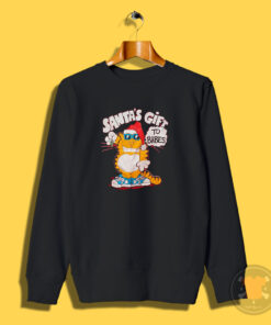 Vintage 80s Cat Shirt Santas To Babes Sweatshirt