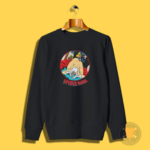 Vintage Black Cat Spider Man Sweatshirt