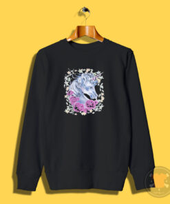 Vintage Graphic Stars Unicorn Roses Sweatshirt