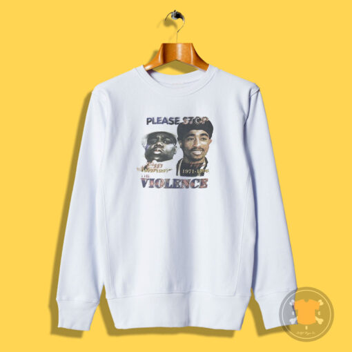 Vintage the Violence Biggie And Tupac Sweatshirt