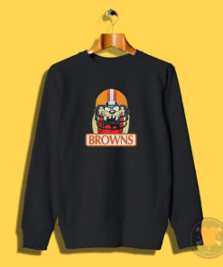 Warner Bros Tasmanian Devil Taz Cleveland Browns Helmet Sweatshirt