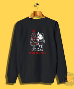 Wednesday Addams And Thing Merry Creepmas Sweatshirt