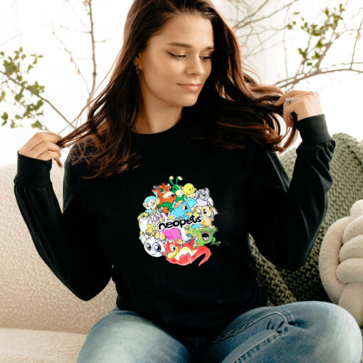 2023 Neopets Group Boyfriend Fit Girls Long Sleeve