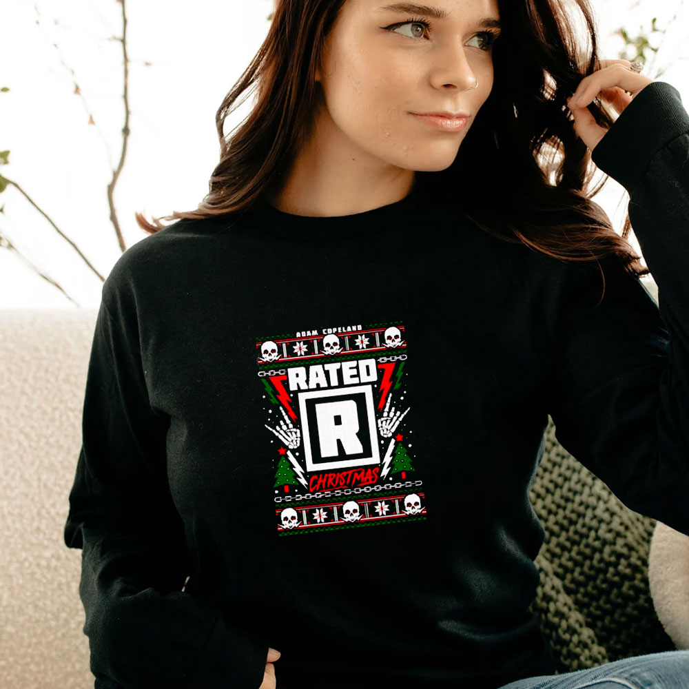 Adam Copeland Rated R Christmas Holiday Ugly Long Sleeve