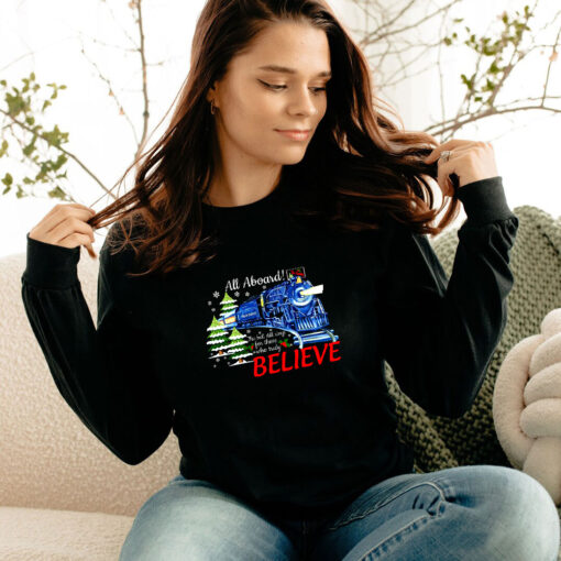 All Abroad Believe Christmas Train Long Sleeve