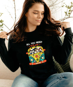 All You Need Is Love The Beatles Hippie Car Graphic Long Sleeve