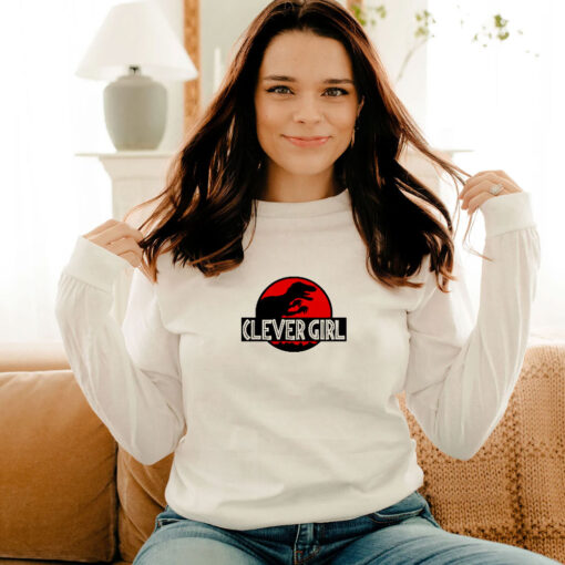 Clever Girl Velociraptor Jurassic Park Inspired Dinosaur Long Sleeve