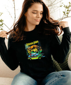 Dino Attacking Jurassic Park Tour SUV Classic Long Sleeve