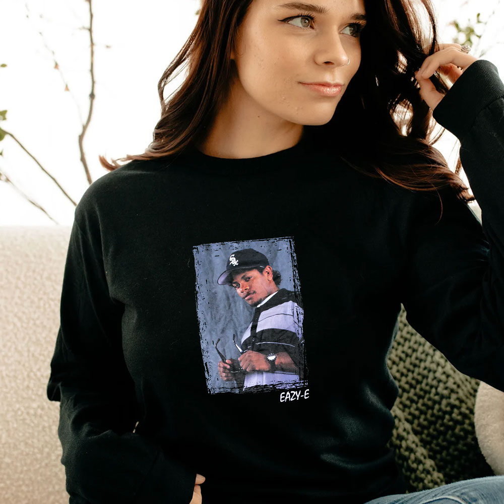 Eazy E Boxed Photo With Distressed Edges Long Sleeve