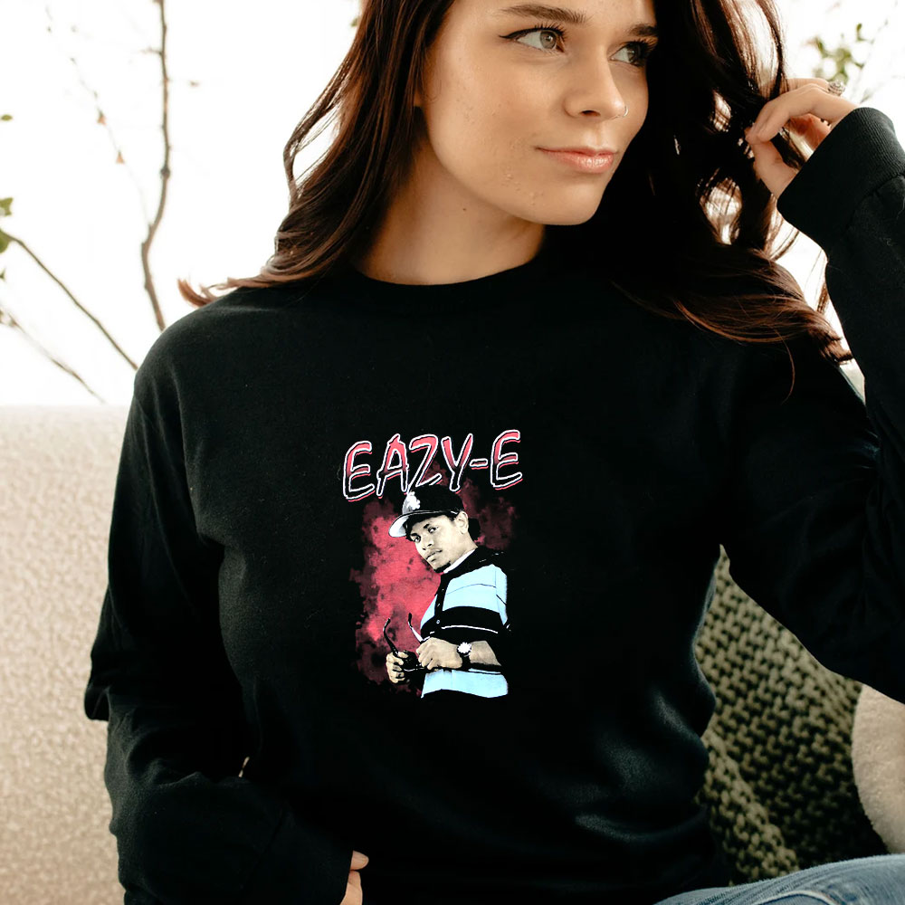 Eazy E Red Background & Logo Long Sleeve