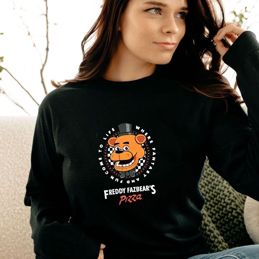 Five Nights At Freddy's Freddy Fazbear's Pizzeria Logo Long Sleeve