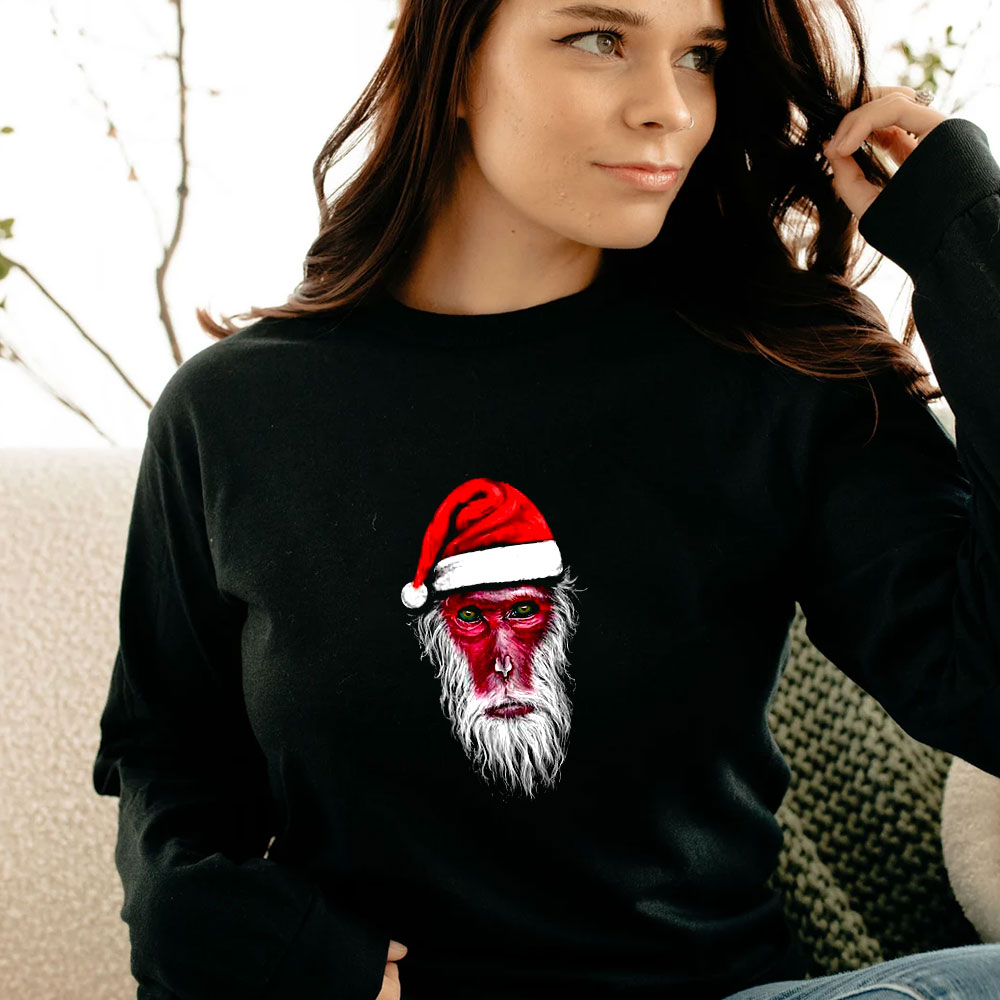 Funny Christmas Gifts For Friends Monkey King Santa Long Sleeve