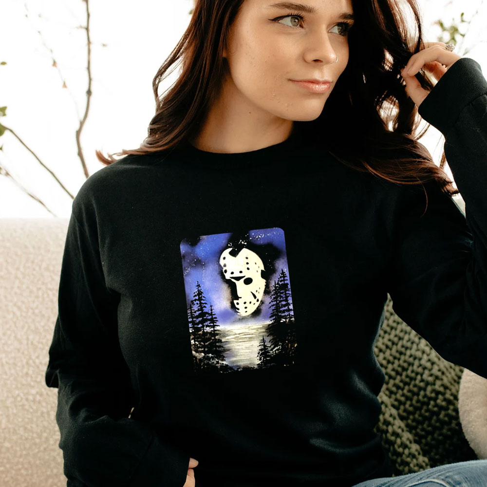 Jason Voorhees Face In The Sky Long Sleeve