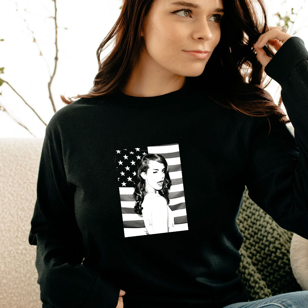 Lana Del Rey American Flag Long Sleeve