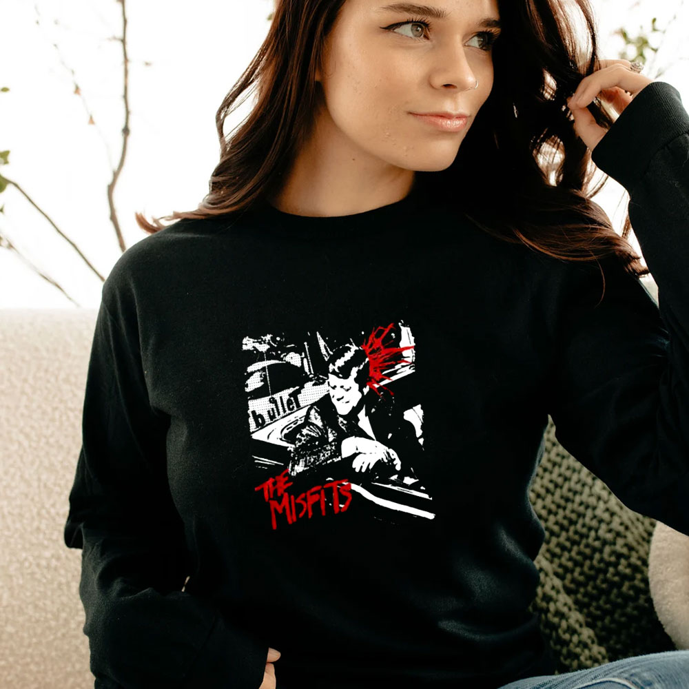 Misfits Bullet Licensed Rock N Roll Music Retro Long Sleeve