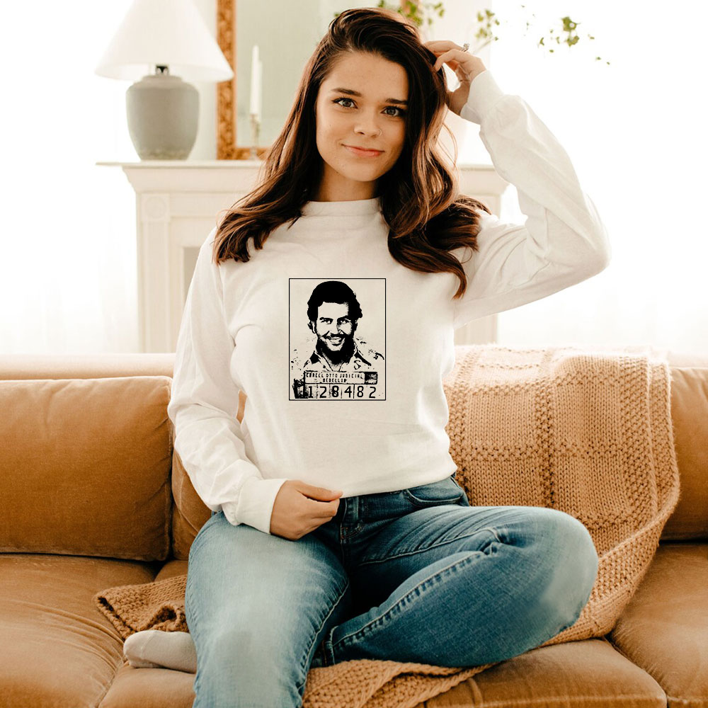 Pablo Escobar Mugshot Art Love Logo Long Sleeve