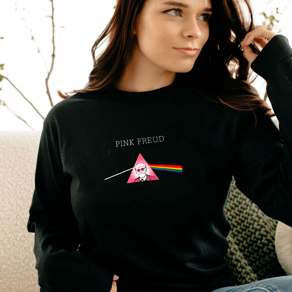 Pink Freud Funny Graphic Long Sleeve