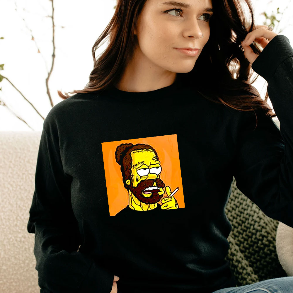 Post Malone Simpson Smoke Long Sleeve