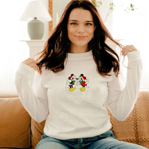 Santa Mickey And Minnie Love Christmas Long Sleeve