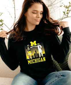 Tom Brady And JJ McCarthy Legends Michigan Wolverines Football Long Sleeve