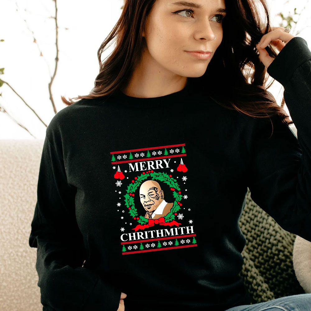 Wild Bobby Merry Chrithmith Mike Tyson Long Sleeve