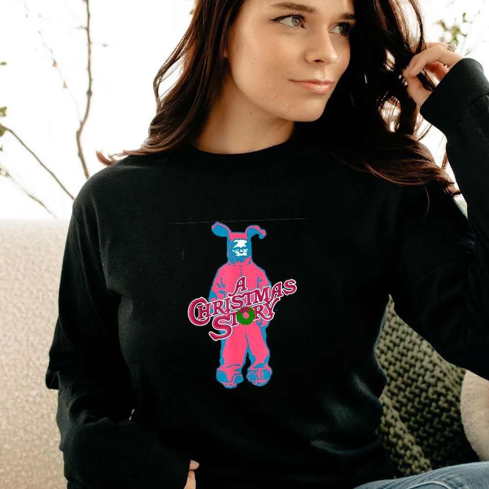 A Christmas Story Ralphie Pink Bunny Long Sleeve